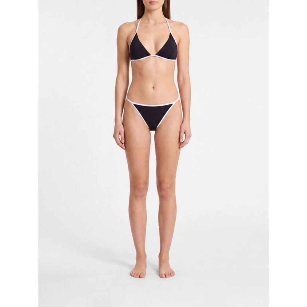 Balmain Women Balmain Contrast Trim Polyamide Triangle Bikini